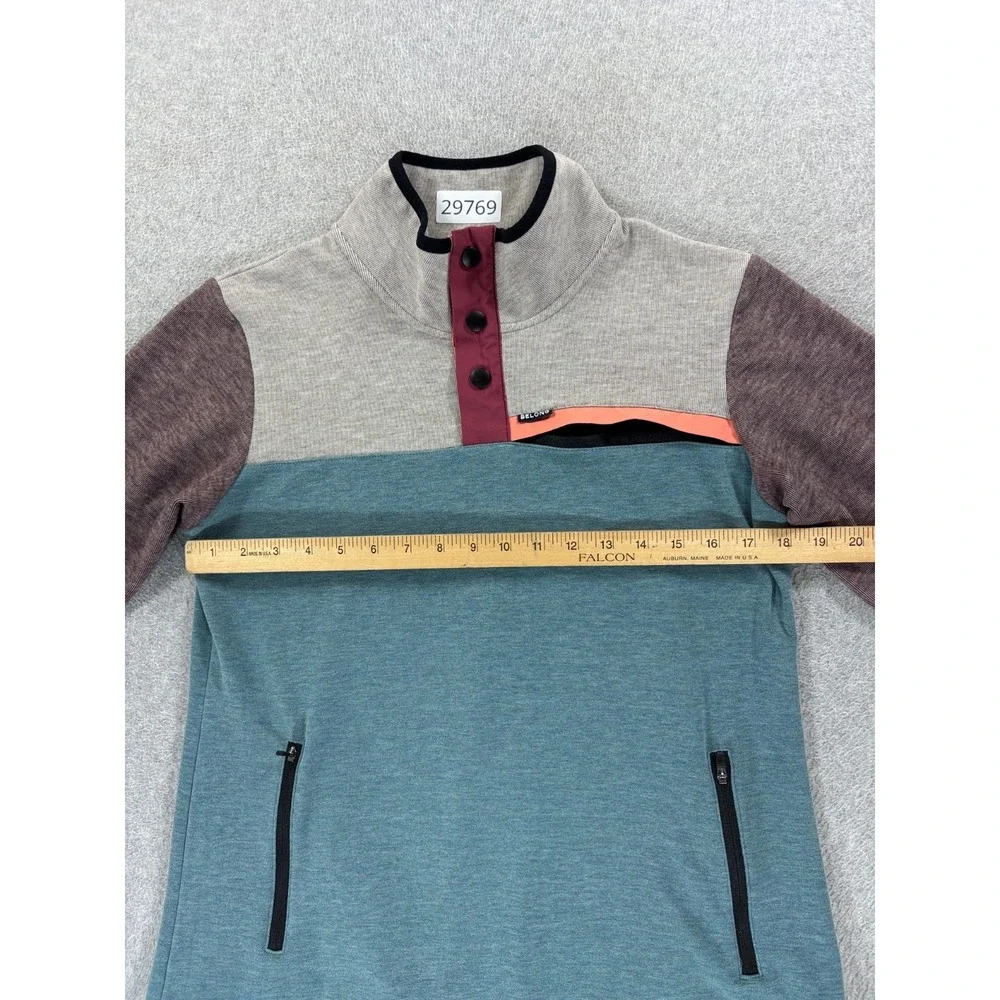 Belong Designs Powell Fleece Pullover Sweater (Men's Medium) Blue/Gray